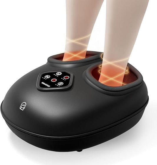 COMFIER Shiatsu Foot Massager with Heat, Electric Foot Massager for Neuropathy,Rolling Compression,Plantar Fasciitis Relief,Extra Large Foot Up to Size 14,Gift for Women/Men - Bloomnest