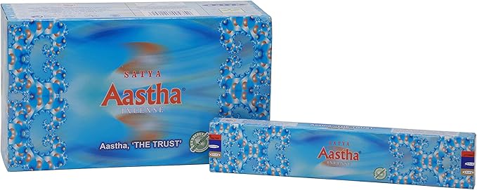 EARTH Satya Aastha Incense Sticks 15 GMS (Pack of 12) (Green Certified) Indian Perfumed Hand Rolled Agarbatti Perfect for Worship,Relaxation, Medication. Earth