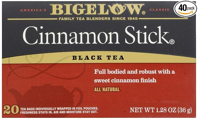 Bigelow Tea Black Tea Cinnamon Stick (2 Boxes 40 Total Bags) - Bloomnest