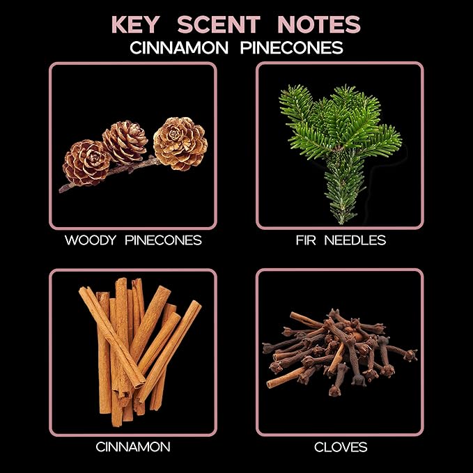 LOVSPA Cinnamon Pinecones Diffuser Oil - Fall Essential Oils for Diffuser Refill & Air Freshener Room Spray - Long-Lasting & Natural Home Fragrance, Scented Oil for Diffusers, USA Made, 4oz - Bloomnest