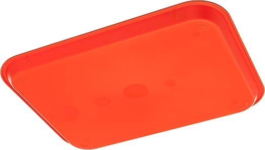 Carlisle FoodService Products CT101424 Cafe Standard Plastic Cafeteria/Fast Food Tray, NSF Certified, BPA Free, 14" Length x 10" Width, Orange (Pack of 24) - Bloomnest
