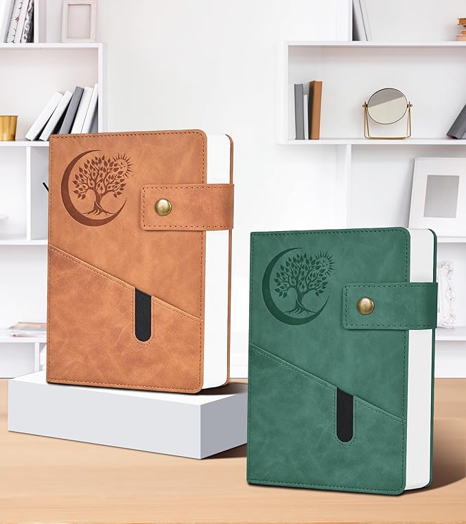 365 Page Thick Lined Journal Notebook for Men Women, A4 Large Leather Journals for Writing, Hardcover Notebooks for Work, School, Note Taking, Business, Travel Diary, College Ruled 8.5" x 11" - Bloomnest