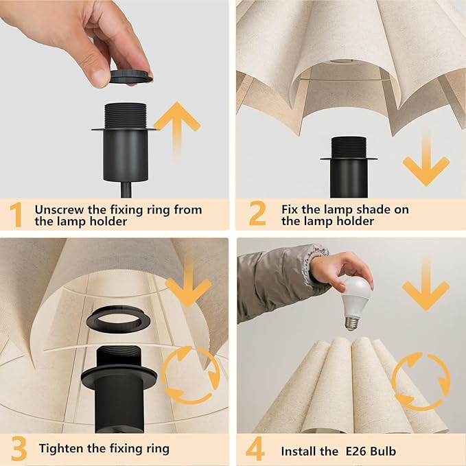 KUNJOULAM Small Table Lamp, Bedside Nightstand Lamp with Umbrella Form Fabric Lampshade Black Base, Morden Mini Desk Lamp for Bedroom Home Office Decor - Bloomnest