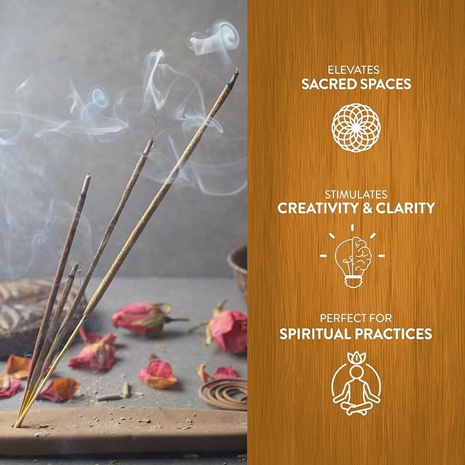 Sacred Elements Palo Santo + White Sage Incense Sticks – Purifying Smudge Blend | Natural Aromatherapy for Cleansing, Meditation & Energy Balance | Handcrafted Premium Incense HEM