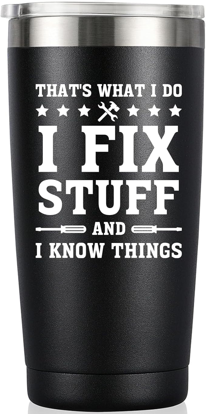 MASGALACC Funny Gag Gifts for Men - Fathers Day, Birthday Gift for Dad from Daughter Son, Him, Husband, Grandpa, Uncle, Cool Stuff for Men Christmas - 20 oz Stainless Steel Tumbler