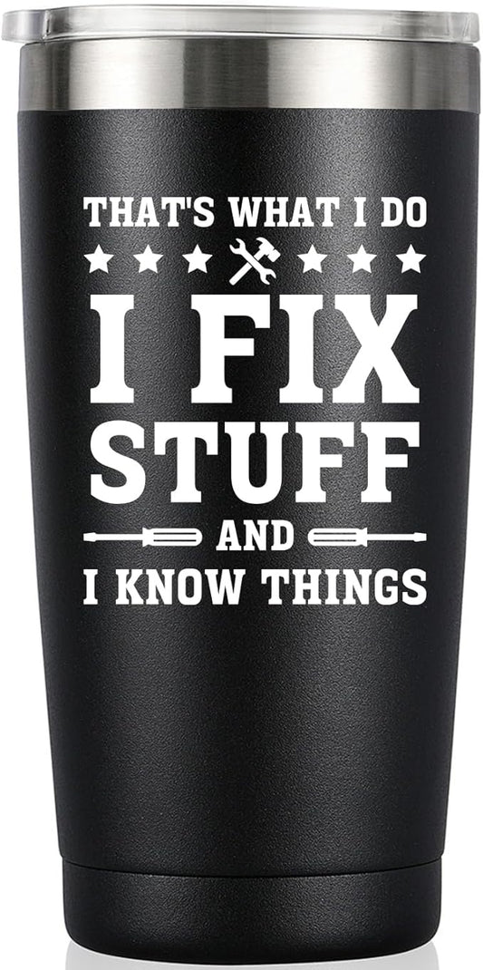 MASGALACC Funny Gag Gifts for Men - Fathers Day, Birthday Gift for Dad from Daughter Son, Him, Husband, Grandpa, Uncle, Cool Stuff for Men Christmas - 20 oz Stainless Steel Tumbler