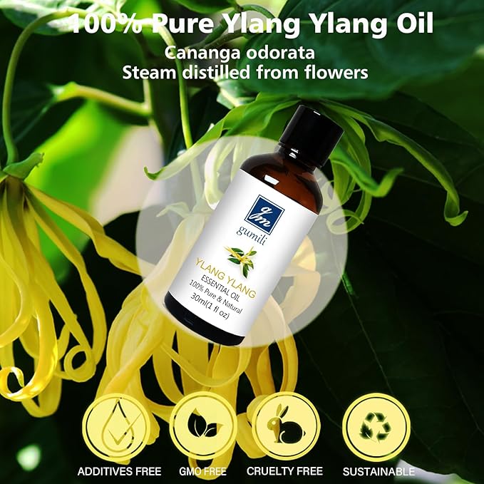 Ylang Ylang Essential Oil 1 Oz – 100% Pure & Natural Ylang Ylang Oil for Skin, Aromatherapy, Massage & Relaxation – 30ml - Bloomnest