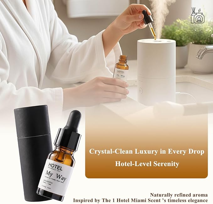 My Way Diffuser Oil Waterless Hotel Essential Oils for Diffusers for Home Inspired by The 1 Hotel Miami Scent - Premium Hotel Collection Diffuser Oil - 10 ml, 0.34 fl oz - Bloomnest