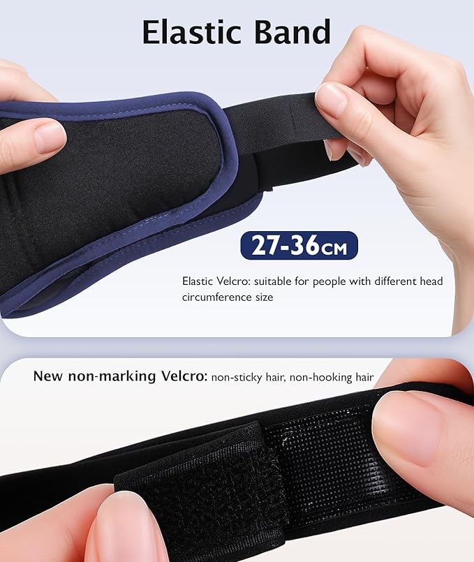 LC-dolida Sleep Mask with Headphones Bluetooth 5.4, 3D Sleeping Headphones for Side Sleepers Bluetooth Sleep Mask Blackout Bluetooth Eye Mask for Sleeping Travel Meditation Men Women - Bloomnest