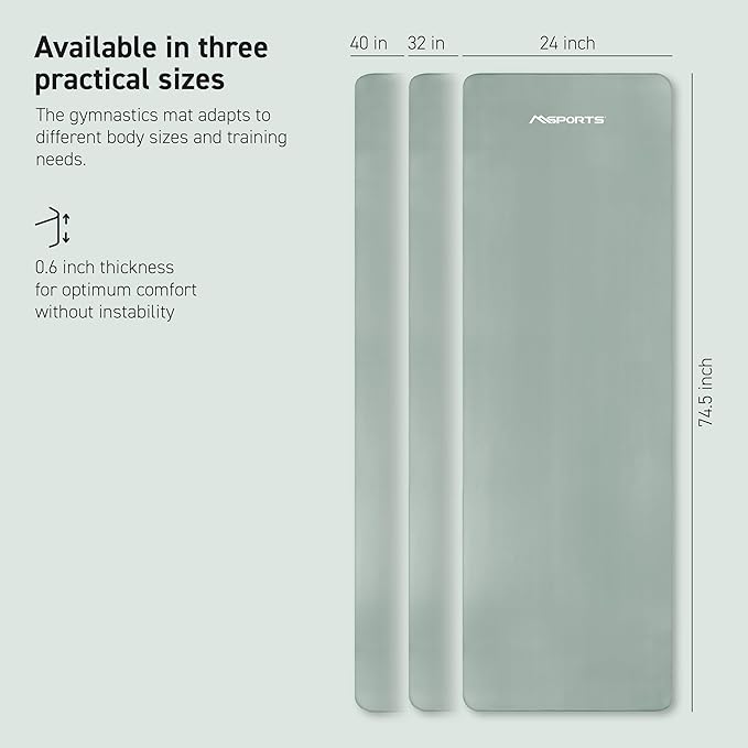 Yoga Mat Premium Non Slip Thick – Extra Comfortable Exercise Mat for Home Workouts, Pilates, Stretching & Gym – Cushioned NBR Foam, Gym Mat with Strap, for Women & Men - Bloomnest