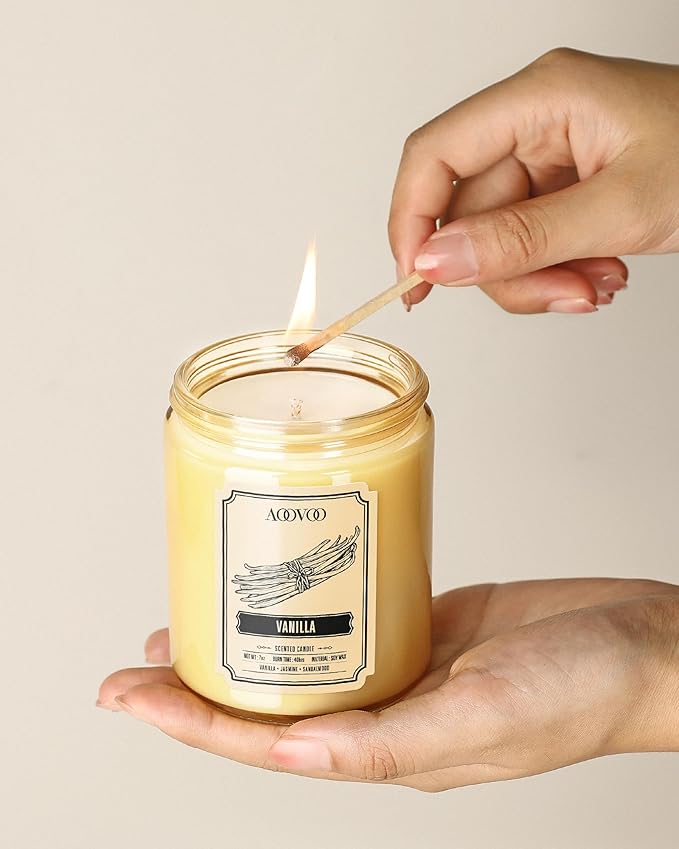 AOOVOO Scented Candles for Women - 6 Pack Colorful Jar Candle for Home Scented, 42oz Soy Candles, 300 Hours Burn Time, Aromatherapy Candles Gifts Set for Birthday - Bloomnest
