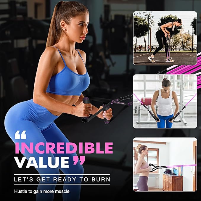 HPYGN Resistance Bands, Exercise Bands with Handles, Fitness Bands, Workout Bands with Door Anchor and Ankle Straps, for Heavy Resistance Training, Physical Therapy, Shape Body, Yoga, Home Workout Set - Bloomnest
