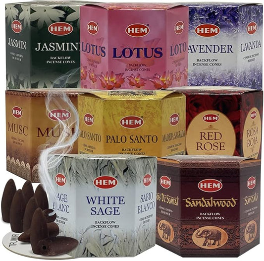 Variety Backflow Incense Cones for Waterfall and Mat Bundle Inciensos Aromaticos|Incienso|Inciense|Insienso TRUMIRI