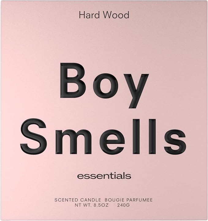 Boy Smells Hard Wood Leather Candle - 8.5 oz - Home Candle with Black Pepper, Leather and Cedarwood - Up to 50-Hour Burn - Cotton Wick - Bloomnest