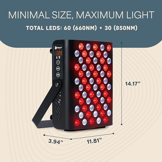 LifePro Red Light Therapy for Body Panel - 90 & 120 Dual Chip LEDs - 660nm & 850nm Near Infrared Full Body Red light Therapy Panel - For Daily Wellness & Comfort -Includes Hanging Kit and Eyewear Lifepro