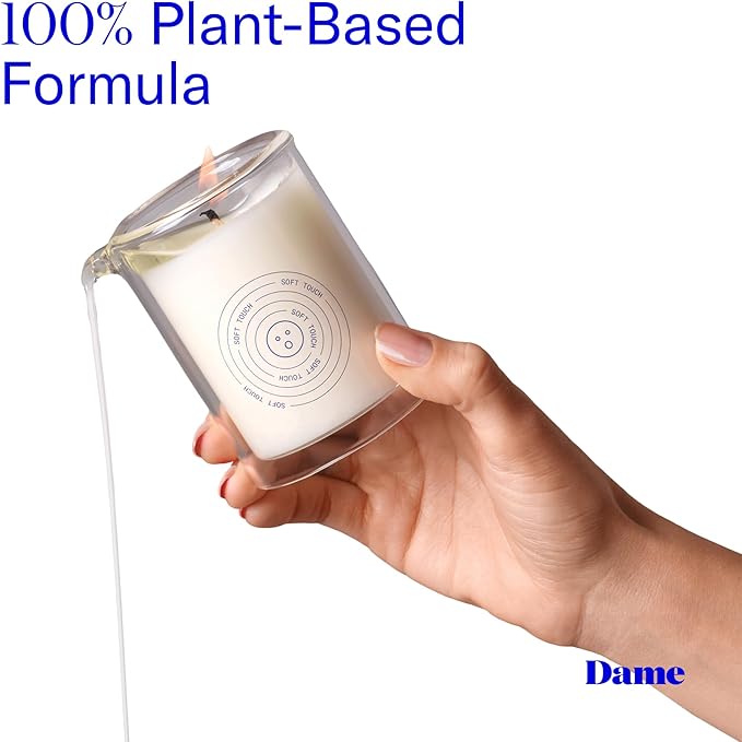 Dame Products Massage Oil Candle - Plant-Based with Kava Kava - Moisturizing and Relaxing - Soft Touch Scent - Bloomnest