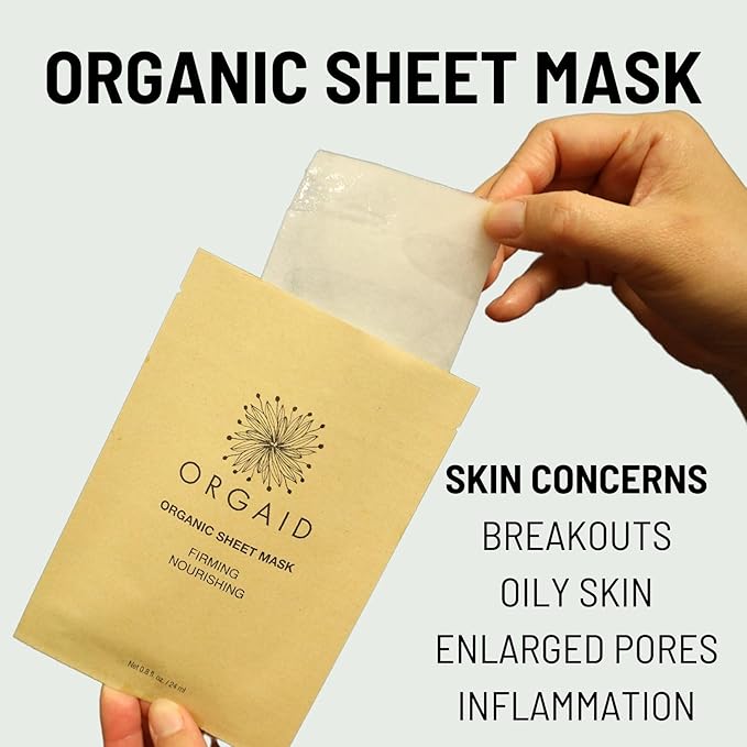 ORGAID Organic Sheet Mask | Made in USA (pack of 4) (Firming & Nourishing) - Bloomnest
