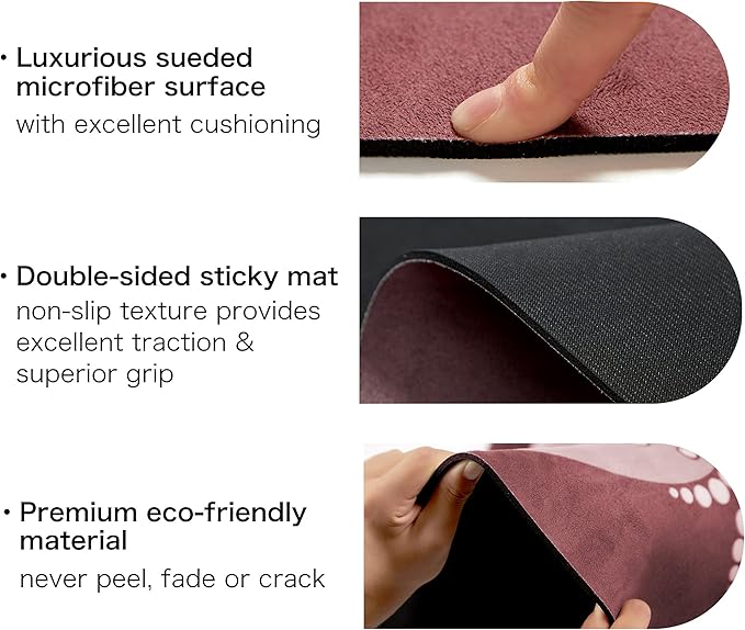 Knsbk Large Round Yoga Mat 4.6'X3.5mm for Exercise Premium Extra Thick, Ultra Comfortable, Non Slip, Meditation Mat - Bloomnest