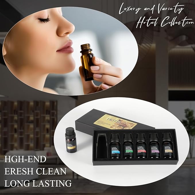 Essential Oils Set-Hotel Collection Diffuser Oil Gift Set,Premium Essential Oil for Diffusers, Home Care, Fragrance, Humidifiers (Hotel-6Pcs Set) - Bloomnest