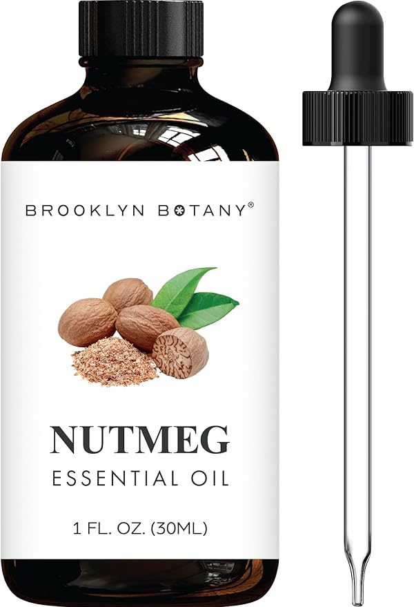 Brooklyn Botany Nutmeg Essential Oil - 100% Pure and Natural - Premium Grade with Dropper - for Aromatherapy and Diffuser - 1 Fl Oz - Bloomnest