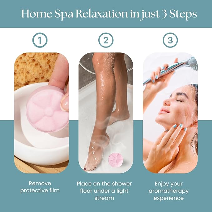TLG Essence Shower Steamers Aromatherapy 7 Pack – USA Made with Extra Eucalyptus & Menthol – Shower Bomb for Relaxation, Strong-Scented Shower Tablets – Gift for Men & Women - Bloomnest