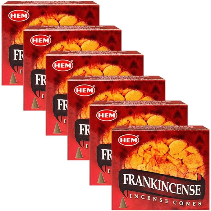 TRUMIRI Incense Cone Holder Bundle with Hem Incense Cones - Pack of 6 (Approx 60 Cones) TRUMIRI