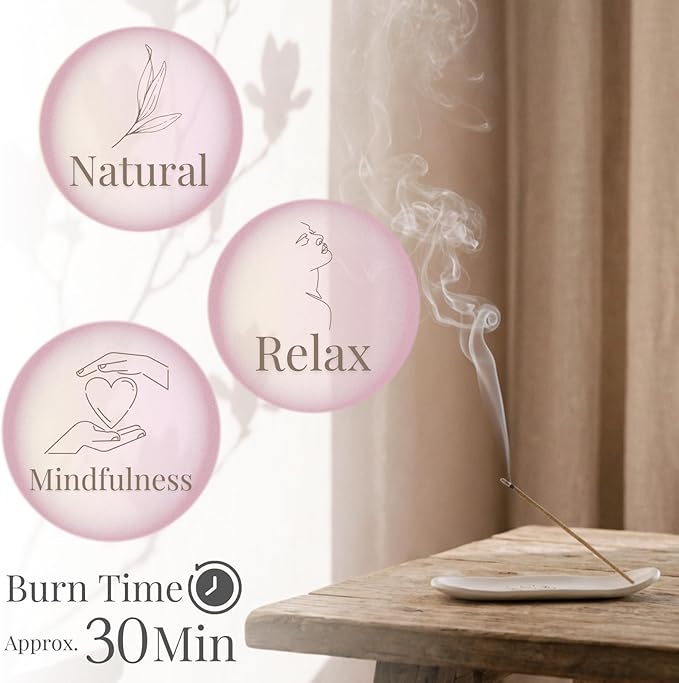 Magnolia Premium Japanese Incense Sticks 60sticks Coreless Low Smoke Natural Charcoal Free Non Toxic Temple Kyoto Aroma Aromatherapy Meditation Calming Stress Relief Relaxation Yoga Zen TOMORI VECTillJapan-TOMORIofficial-