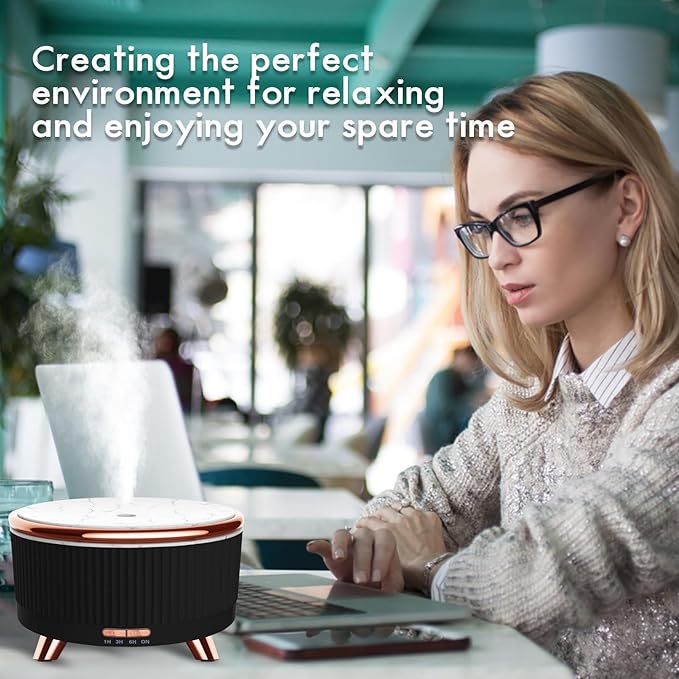 Diffusers for Essential Oils Large Room, 500ml Aromatherapy Diffuser Cool Mist Humidifier with Remote Control,7 Colors Lights & 4 Mist Mode Waterless Auto Off for Women Office Home - Bloomnest