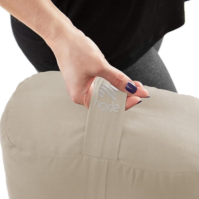 Yoga Meditation Cushion, 25" x 12" Rectangular Bolster with Organic Cotton Cover - Bloomnest