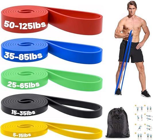 Resistance Bands, Pull Up Bands, Exercise Workout Bands for Working Out, Pull Up Assistance Bands Set for Men & Women, Body Stretching, Physical Therapy, Muscle Training - Bloomnest