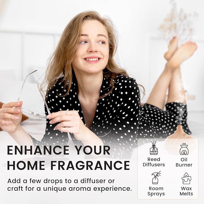 White Santal Fragrance Oil Essential Oil, MAYJAM 3.38FL.OZ White Santal Oil for Diffusers for Home, Long Lasting Scented Oils for Soap Candle Making - 100ML MAYJAM
