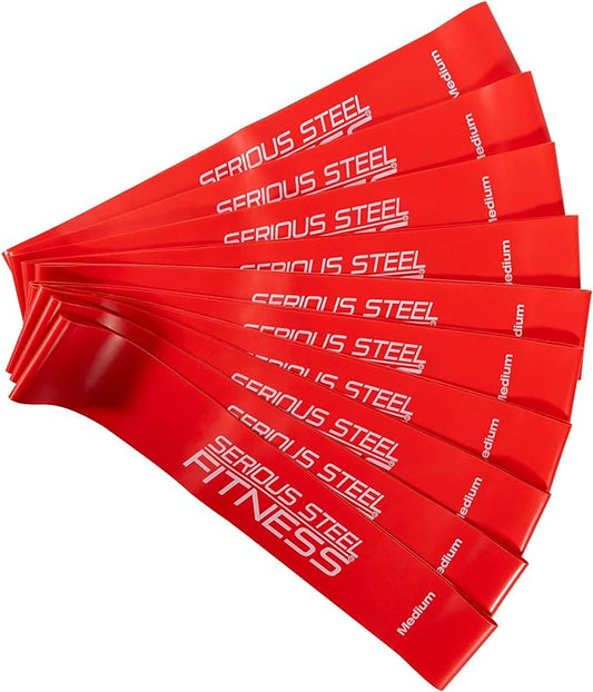 Serious Steel Fitness Mini Resistance Loop Bands | Rehab and Prehab Stretch Bands | 12" Exercise Workout Bands (Sets of 5 Pack and Sets of 10 Pack Trainer Options Available!) - Bloomnest