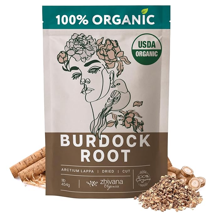 Premium Burdock Root Organic (16 oz.) - Greater Burdock Root Tea Loose - Raíz De Bardana Organica 우엉차 - Bloomnest