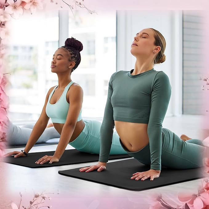 Timgle 6 Pcs 10mm Thick Yoga Mat Bulk, 68 x 24 Inches, Anti-Slip Tear-Resistant Exercise Mat for Adult Fitness, Stretching, Workout and Studio - Bloomnest