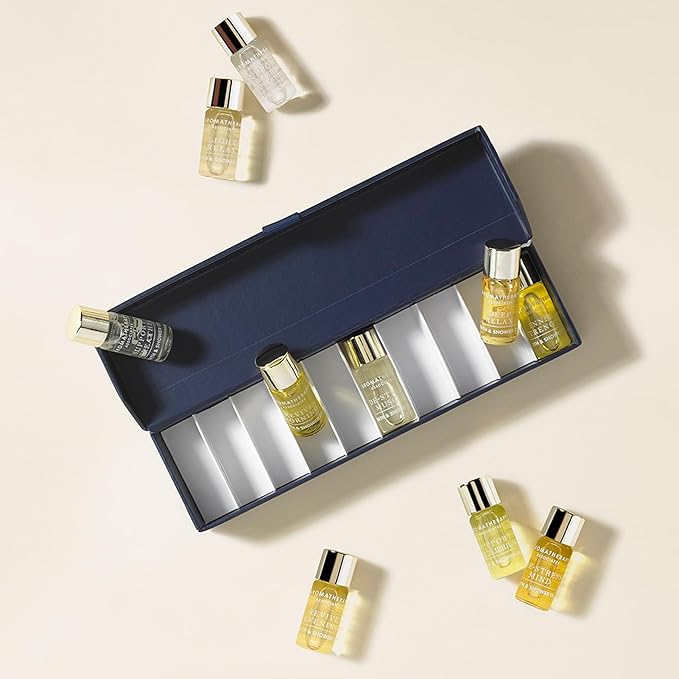 Aromatherapy Associates Essential Oil Blends – Luxury Shower and Body Oils for Dry Skin, Daily Aromatherapy Care for Men & Women, 10-Pack (0.10 fl oz Each) in Decorative Gift Box - Bloomnest