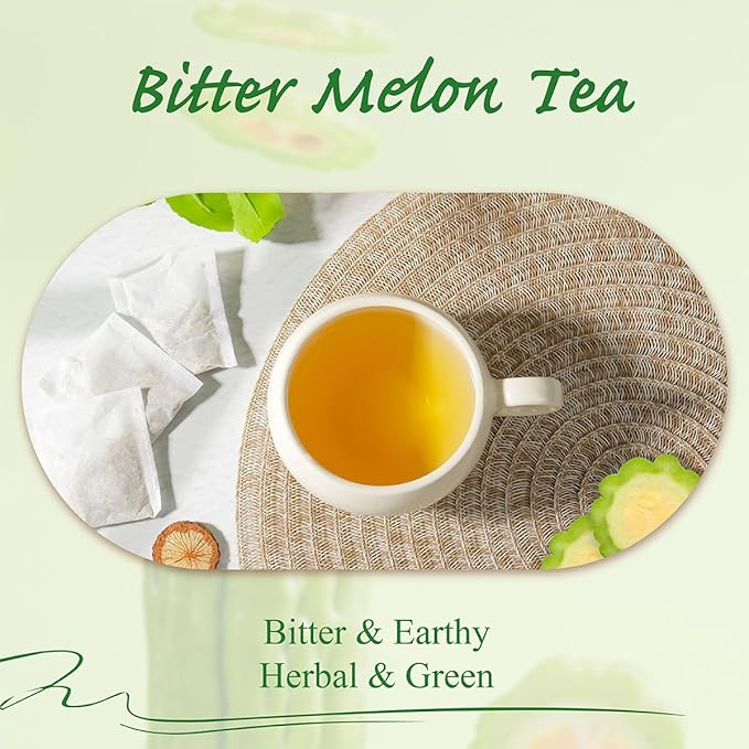 WT WEETEE Bitter Melon Tea Bags, Zero Sugar Tea, 100 Count Made with 100% Pure Natural Bitter Melon, Caffeine-free Momordica Charantia Tea - Bloomnest