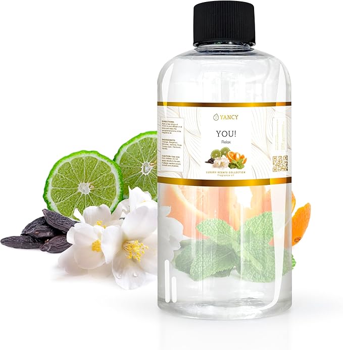 YANCY You Luxury Collection Fragrance Oil (8 oz), Intimate and Warm Scent, Ideal for Diffusers, Oil Burners & Aroma Lamps, Soft Signature Fragrance for Personal Spaces YancySpa