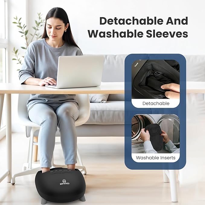 COMFIER Shiatsu Heated Foot Massager with Heat for Plantar Fasciitis Neuropathy, Deep Kneading Vibration Feet Massager for Mon Dad Men Women-Home Office Use - Bloomnest