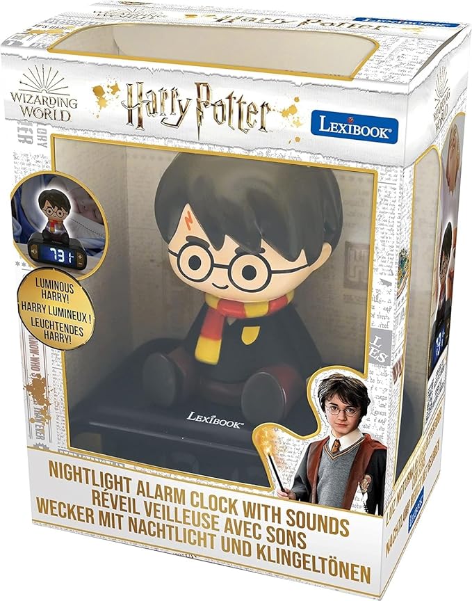 LEXiBOOK - Harry Potter Digital Alarm Clock for Kids with Night Light Snooze, Childrens Clock, Luminous Harry Potter, Black Colour - RL800HP - Bloomnest