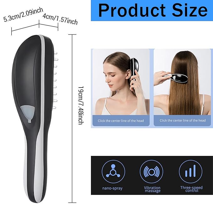 WINB Electric Scalp Massage Brush, Scalp Massager, Hair Massager Comb with Soft Rubber Winb