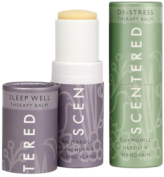 Scentered Sleep & Stress-Relief Aromatherapy Balm Gift Set – Essential Oil Roll On Balms for Relaxation & Rest – Sleep Well & De-Stress – Self-Care Reaxation Gift for Women - Bloomnest
