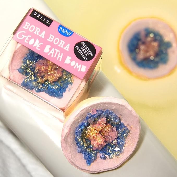 Hallu Bora Bora Geode Bath Bomb, Pack of 6. - Bloomnest
