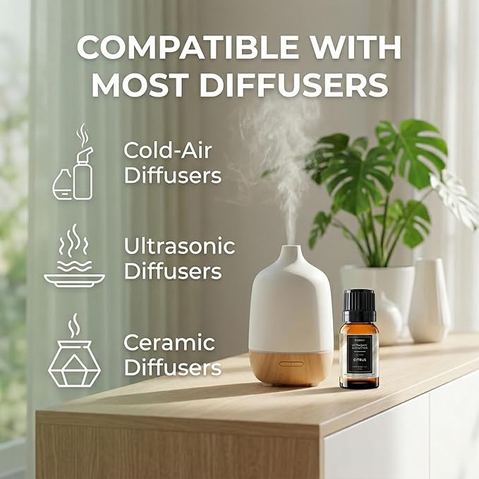 Scentia HF2600 Diffuser Oil – Citrus Fragrance Oil for Diffusers Inspired by Delano Beach Scent, Luxury Hotel Style Home Fragrance Oil for Aromatherapy, Candle Making & DIY – 10 ml Scentia