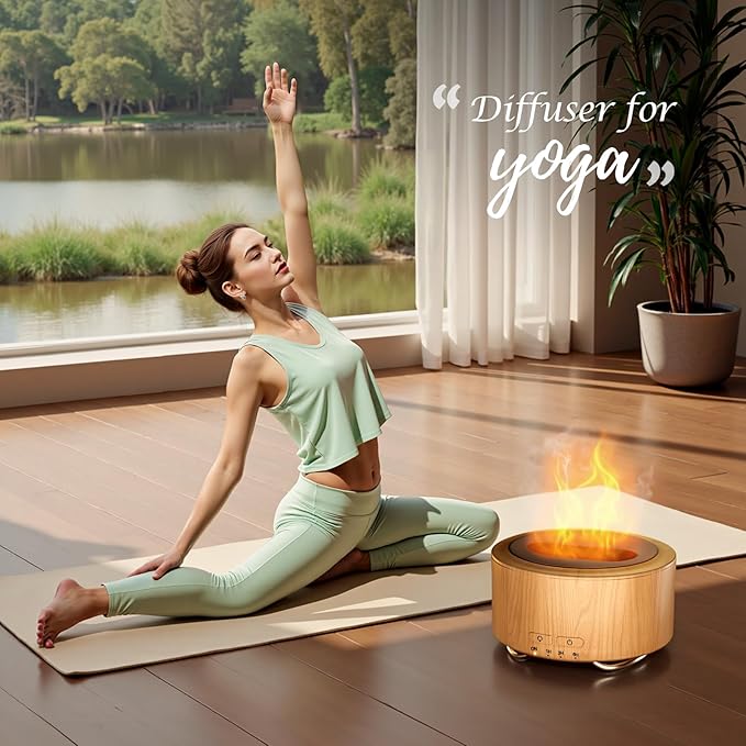 Essential Oil Diffuser for Home: 500ML Aroma Diffuser for Hotel Office Yoga Room - Humidifier with 9 Colors LED Night Light for Kids/Women Home Relaxation,Orange Yellow - Bloomnest
