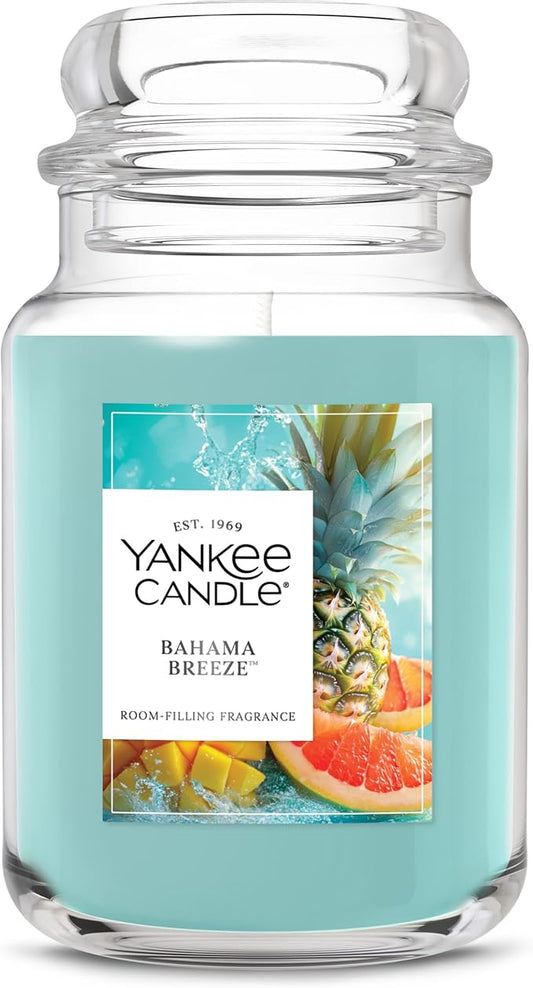 Yankee Candle Bahama Breeze Scented Candle, 22oz Large Jar with up to 150 Hour Burn Time, Giftable, Birthdays - Bloomnest