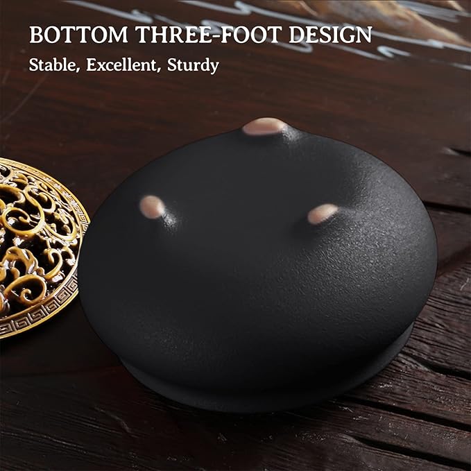 Coil Incense Burner， Ceramic Cone Incense Burner Holder Suitable for Incense/Cone/Coil/Stick, Sage, Mosquito Incense, and Charcoal. Incense Holder+Fireproof Cotton Inside. - Bloomnest