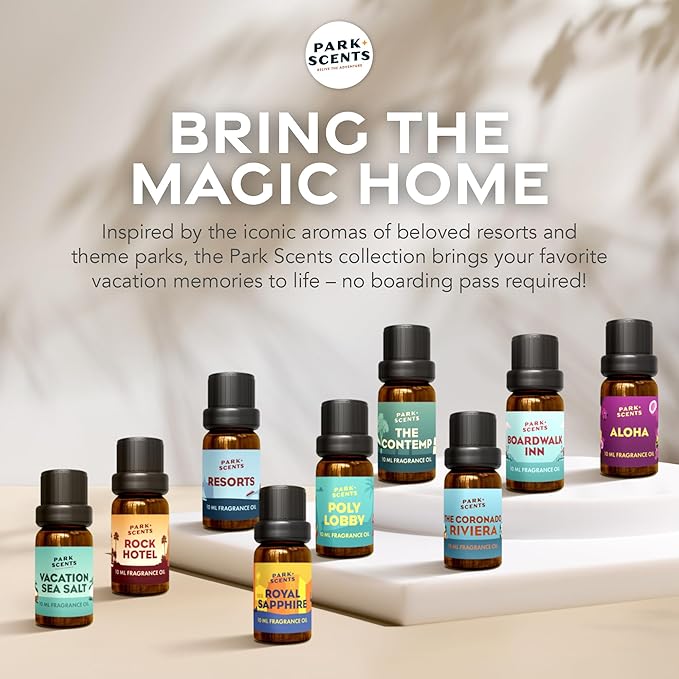 Park Scents Resorts – Floridian Theme Park Luxury Hotel Fragrance Oil – Clover, Aloe, Citrus & Daisy Scented Essential Oils for Diffusers, Home, Aromatherapy, Gifts for Women, Sister, Hostess (10ml) - Bloomnest