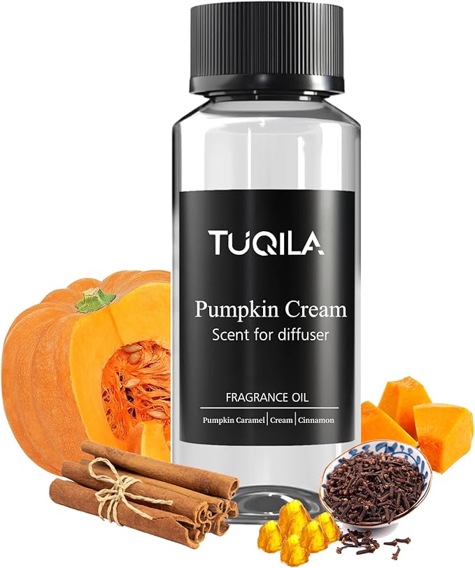 Waterless Diffuser Oil Pumpkin Cream, Essential Scent Oil Usage Cold Air Waterless Diffuser, Luxury Air Scents Oils & Home Fragrance - Bottle120 ML, Natural Flavour - Bloomnest