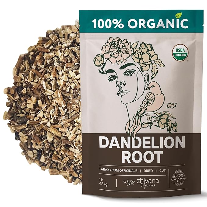Dandelion Root Tea Loose (16 oz.) – Organic Dandelion Root Herb - Te de Diente de Leon Organico Natural - Liver Cleanse, Digestion, Liver Detox - Bloomnest