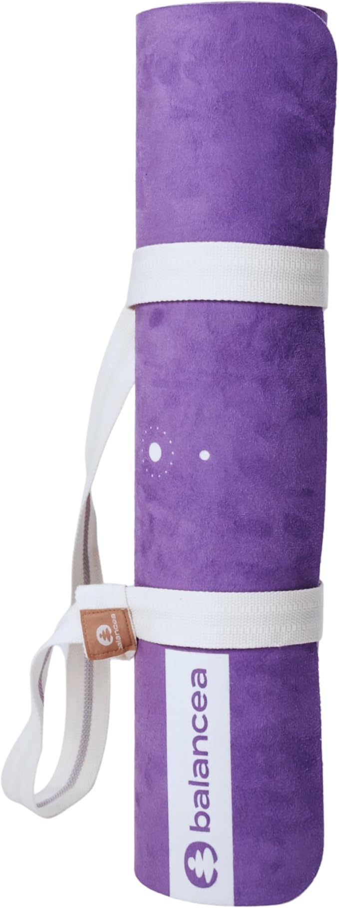 Yoga Mat With Strap 5mm Non Slip Suede & TPE - Beige Eco-Friendly Fitness & Exercise Mat for Home Gym, Pilates, Hot Yoga, and Meditation - Lightweight Durable 72 x 24 inch Workout Mat for Women, Men